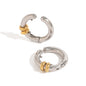 Women's Gold-plated High-grade Stainless Steel Color Matching Circle Simple Fashion Style Ear Clip
